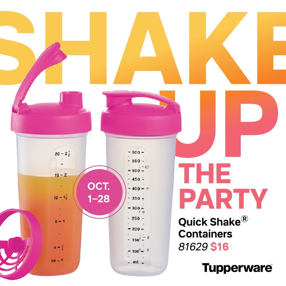Tupperware pink shaker